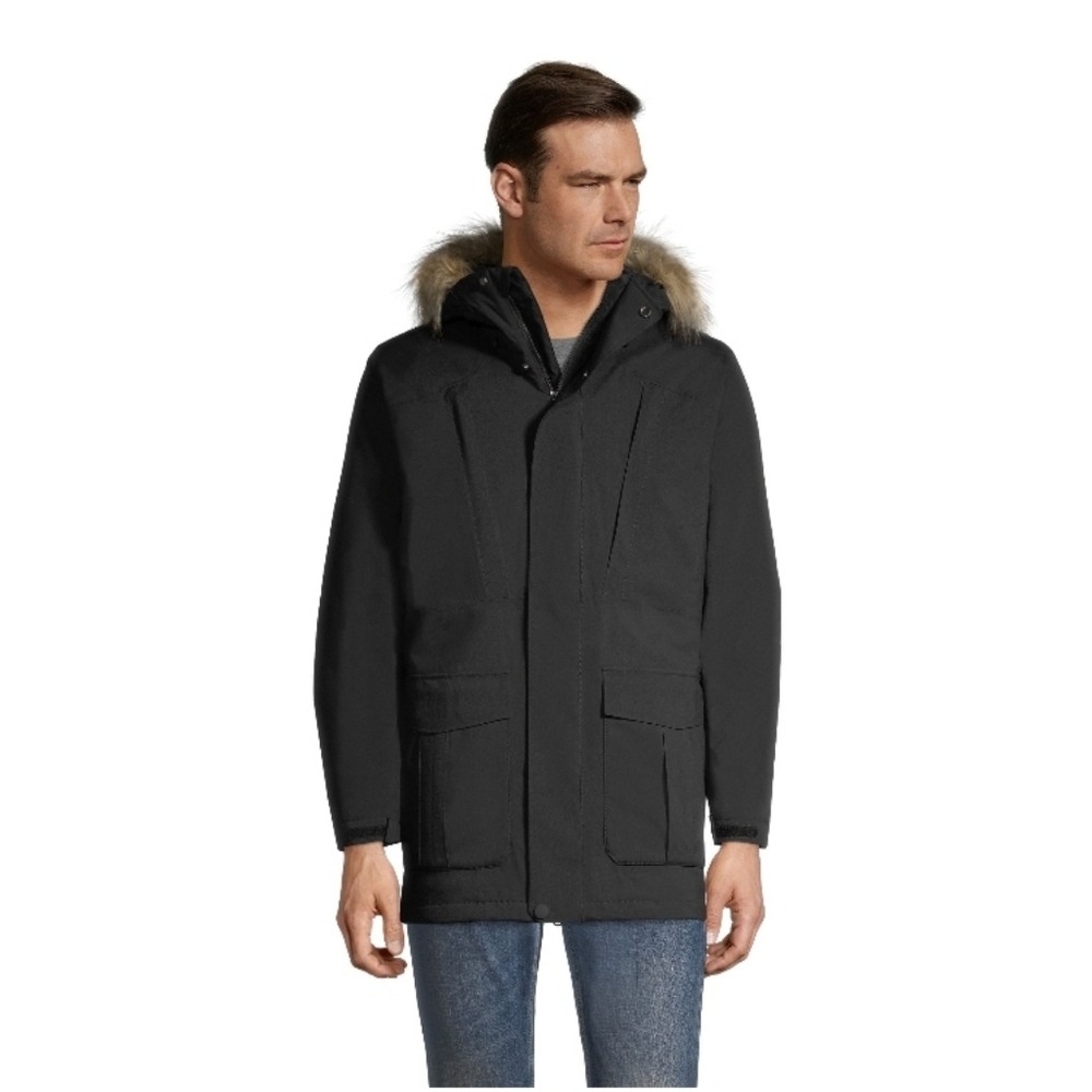 Men's Navy down and feathers Parka**